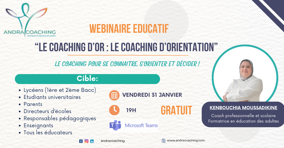 Webinaire éducatif gratuit : "LE COACHING D'OR"