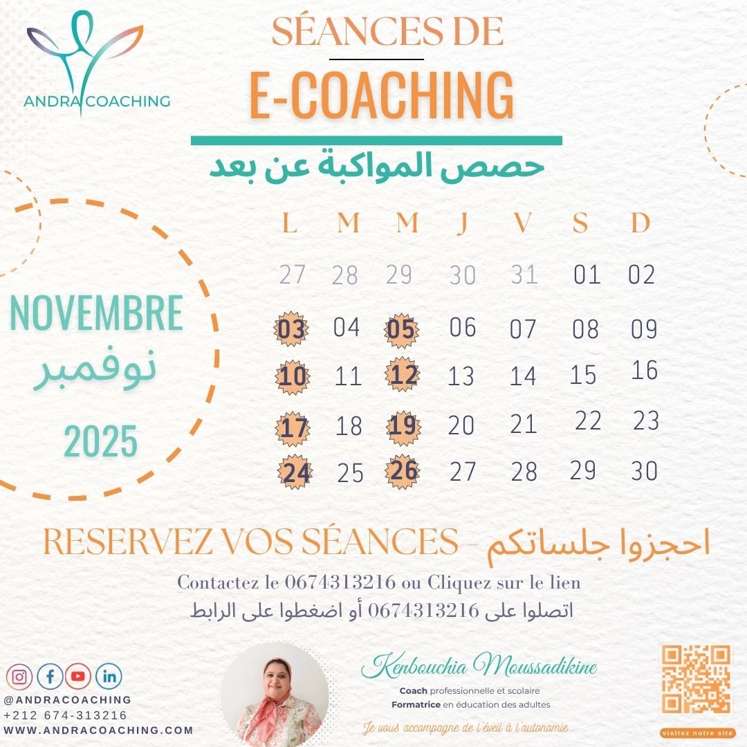Séances de E-coaching - Novembre 2025